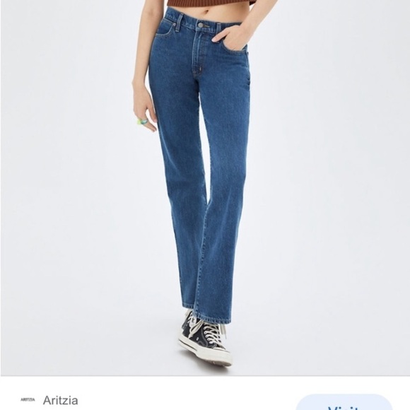 Aritza Sunday Best Jeans Size 8 90’s Bootcut Rigid Denim Elevated Basic Everyday - Picture 1 of 16